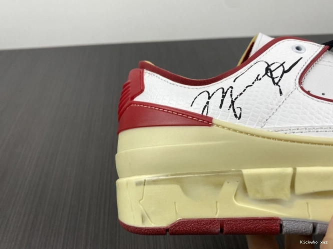 SP Red Retro 2 Low Off-White Jordan White DJ4375-106 0713